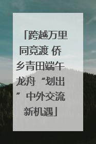 跨越万里同竞渡 侨乡青田端午龙舟“划出”中外交流新机遇